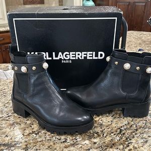 Black Karl Lagerfeld Ankle Boots